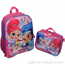 Nickelodeon Girl Shimmer And Shine 16 Backpack With Detachable Matching Lunch Box